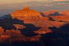Vishnu Temple at sunset from south rim, Grand Canyon National Park, Arizona Art Print